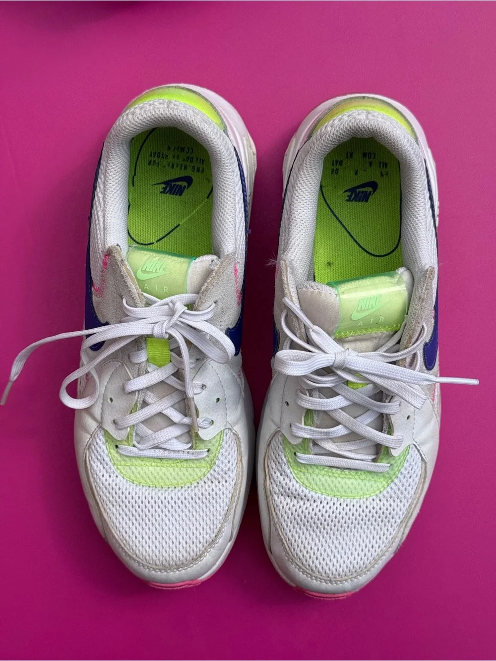 Nike Air Max Excee White, Adidas Cloudfoam Pure Pink Sneaker Bundle EU Size 40.5